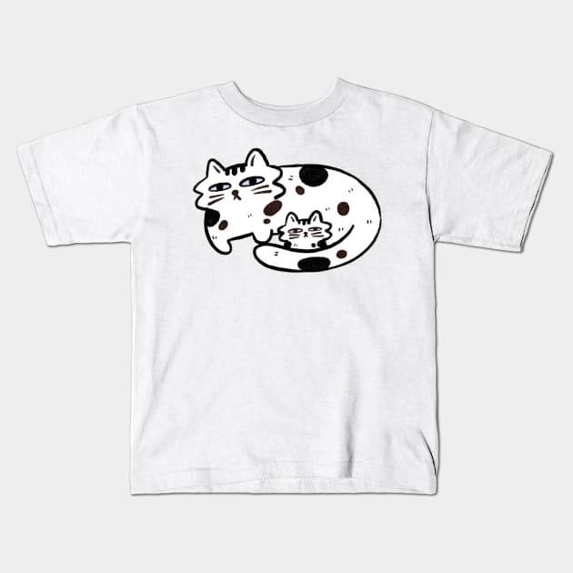 Cat Mom Kids T-Shirt by Iniistudio